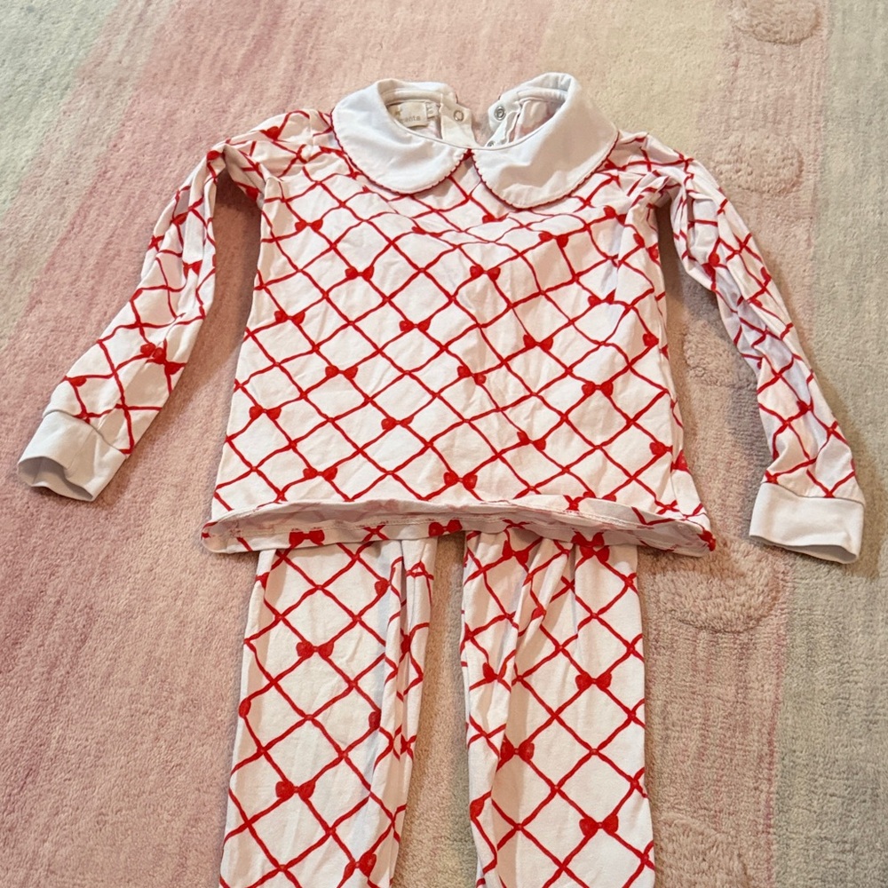 Charming Red and White Kids Pajama Set
